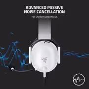 Razer BlackShark V2 X 7.1 Gaming Headset (White) - Wired - image 4