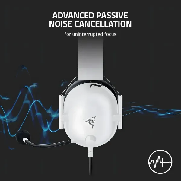 Razer BlackShark V2 X White — 7.1 Gaming Headset, 50mm Drivers