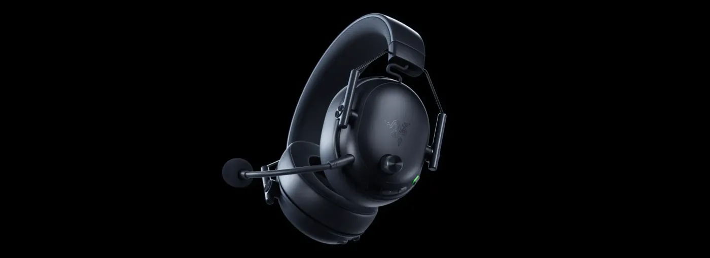 Razer BlackShark V3 wireless gaming headset in a 3D product shot