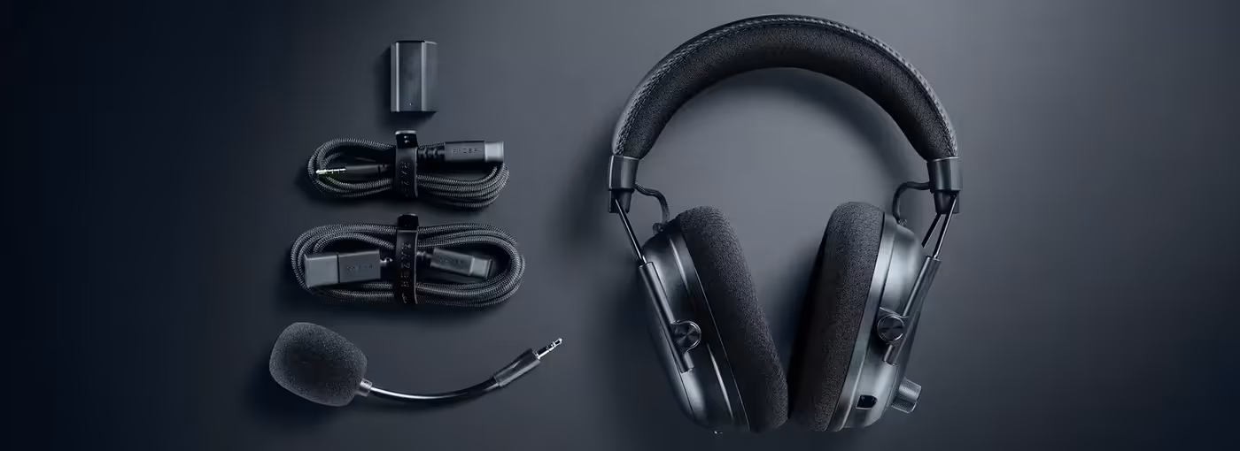 High-resolution image of Razer BlackShark V3 Pro Wireless Gaming Headset showcasing plush ear cushions and adjustable headband