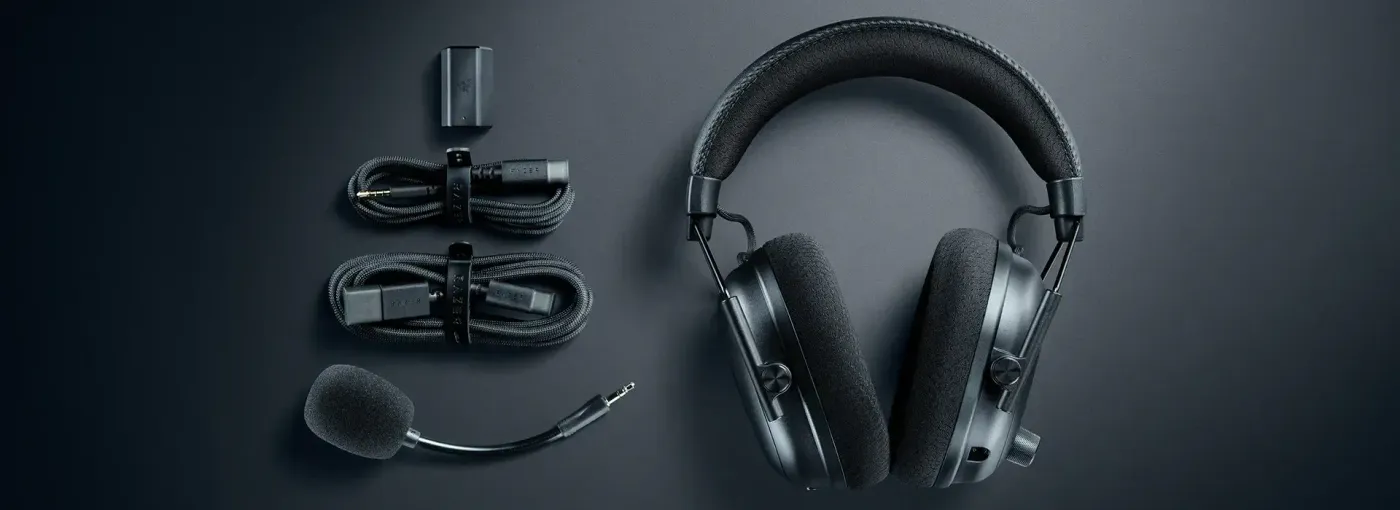 Razer BlackShark V3 Pro Wireless Gaming Headset showcasing plush ear cushions and adjustable headband