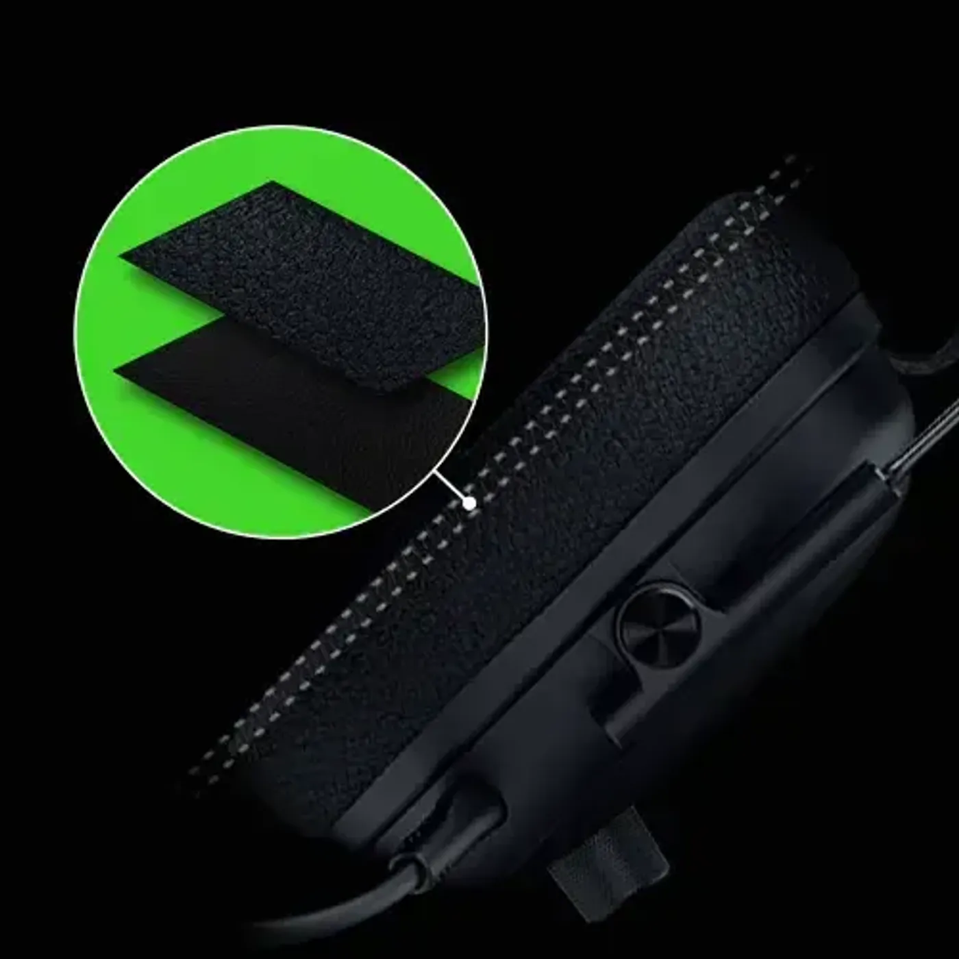 Dual-layered FlowKnit memory foam cushions on Razer BlackShark V3 Pro