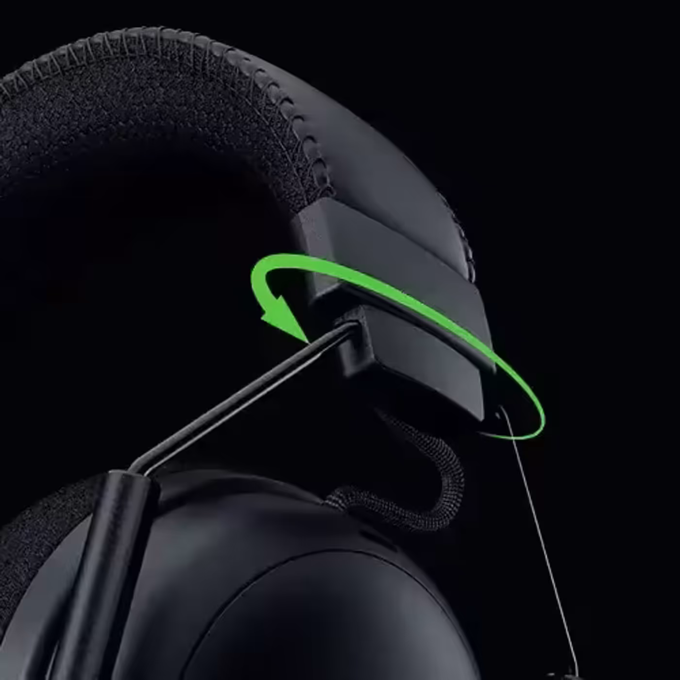 Razer BlackShark V3 Pro with adjustable 15° swivel earcups for customizable fit and comfort