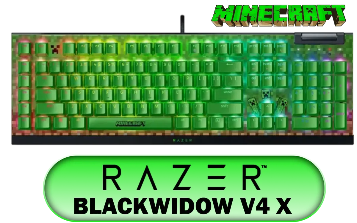 Razer BlackWidow V4 X Minecraft Edition Mechanical Keyboard | Evetech