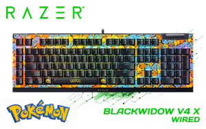 Razer BlackWidow V4 X Wired Gaming Keyboard - Pokemon Edition Razer BlackWidow V4 X Wired Gaming Keyboard - Pokemon Edition - Image 1