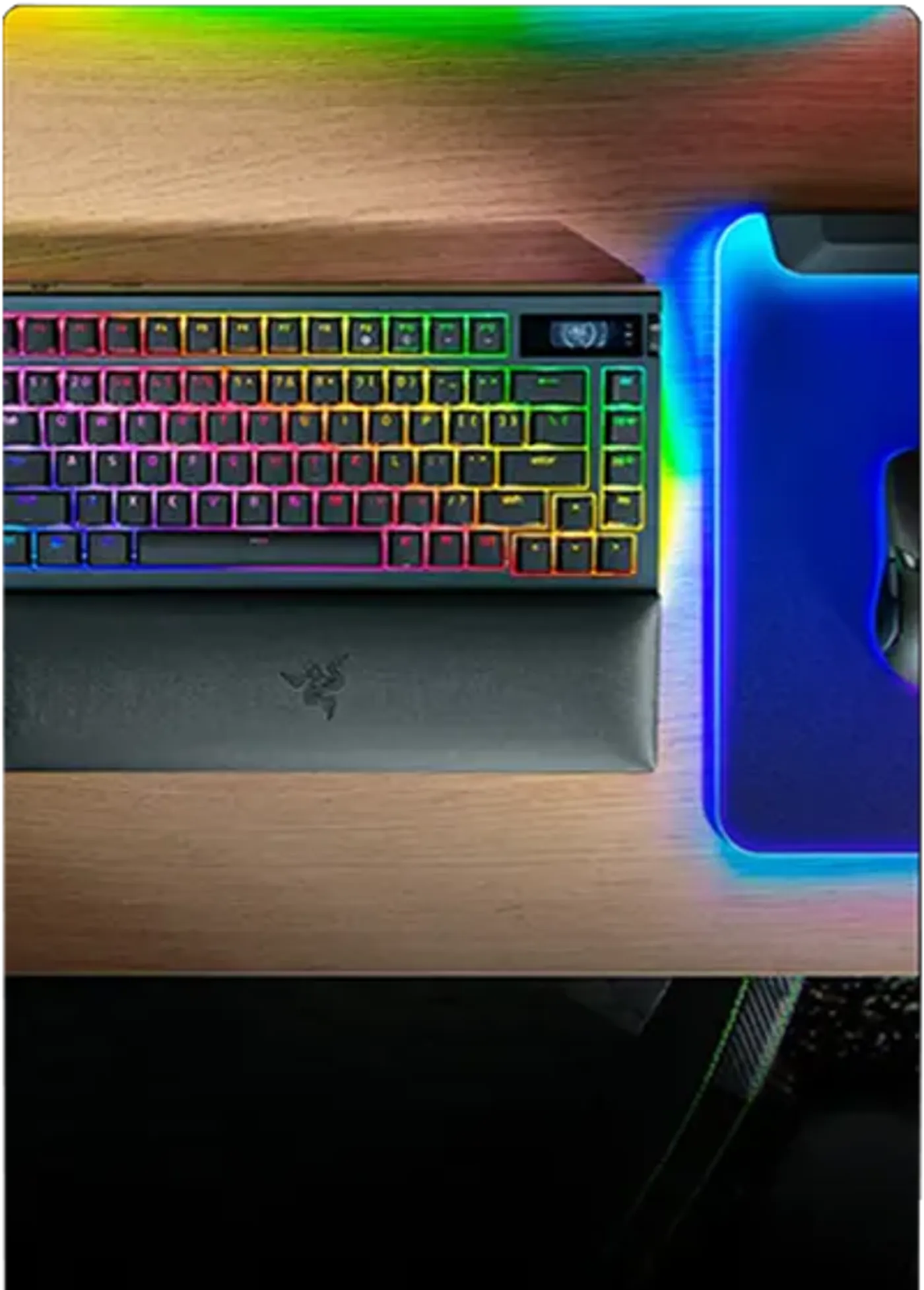 Razer BlackWidow V4 Pro with wrist rest and Chroma RGB illumination