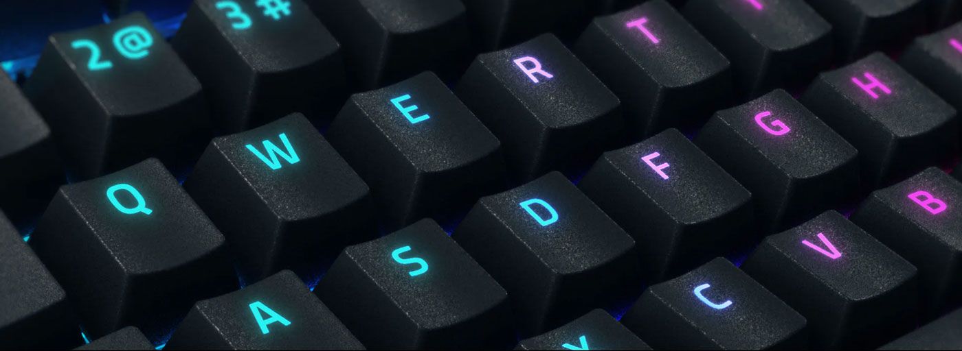 Doubleshot ABS keycaps on the Razer BlackWidow V4 X keyboard