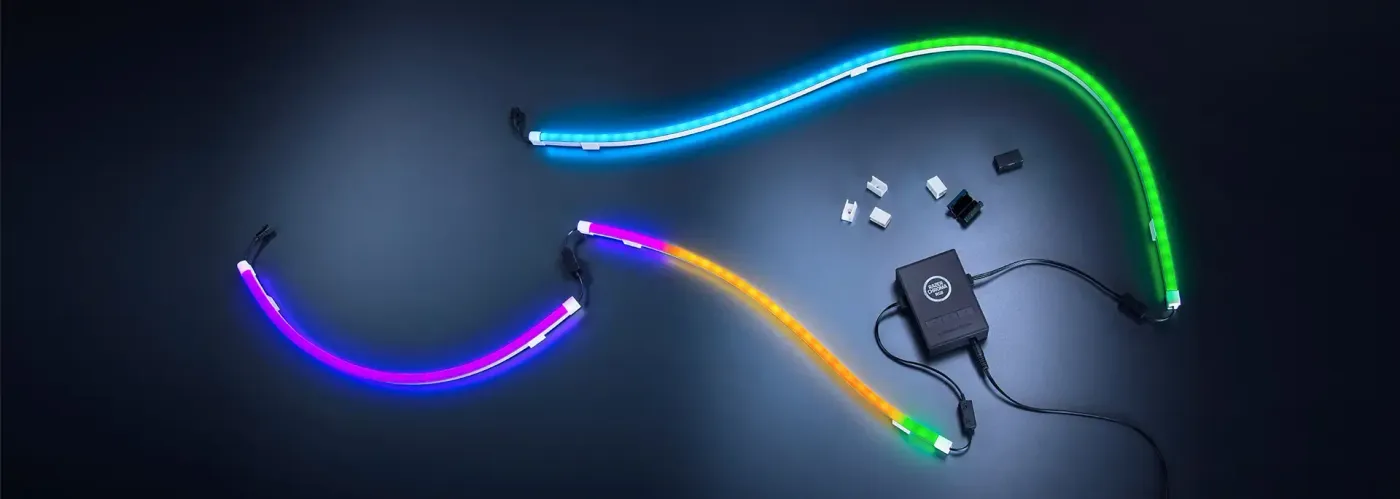 Full contents of the Razer Chroma Light Strip Set laid out