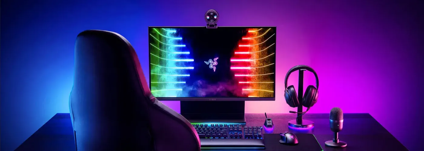 Razer Chroma Light Strip Set installed across a full room setup