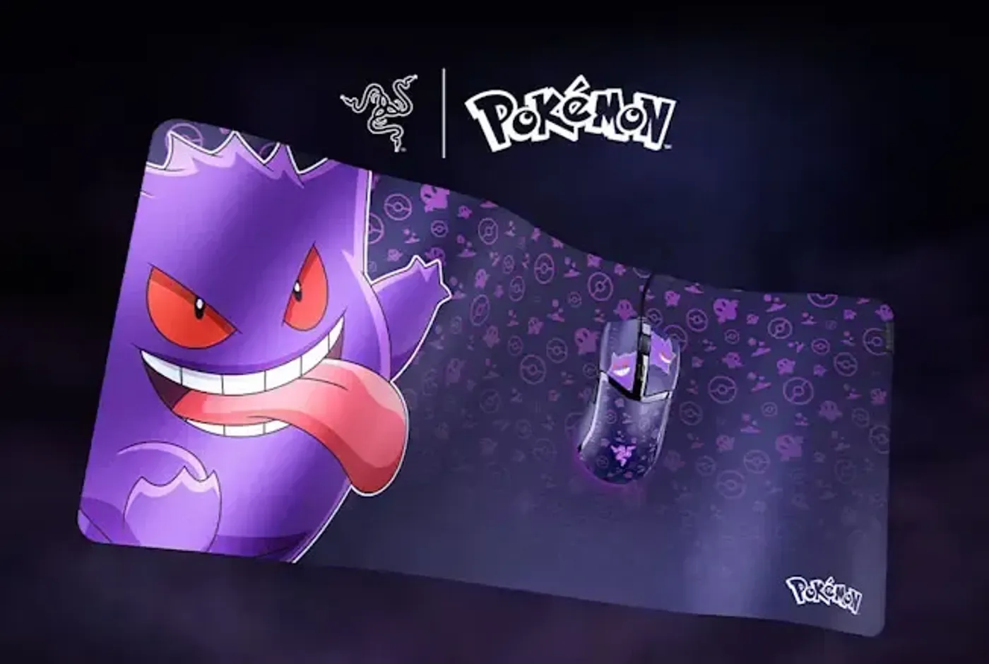 Razer Gengar Edition gaming mouse and mouse mat bundle for dark setups