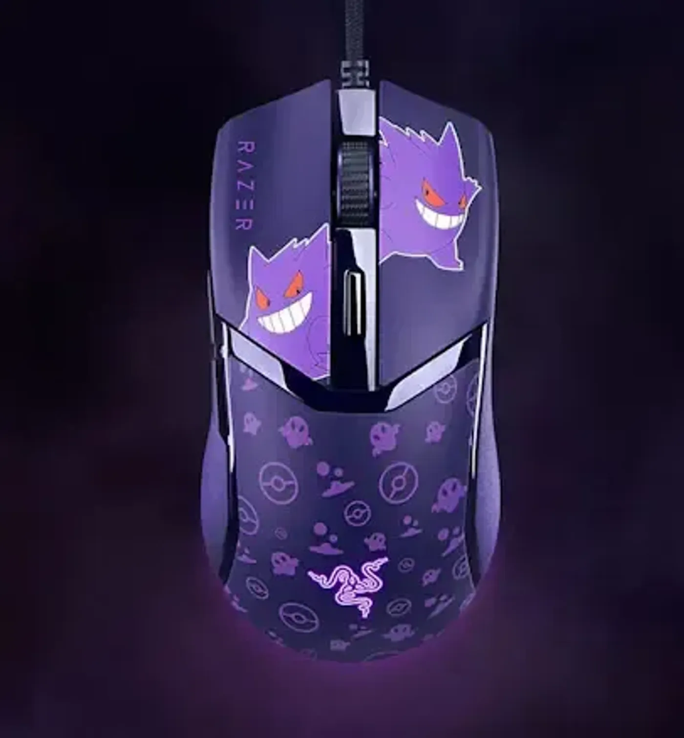 Razer Cobra Gengar Edition wired gaming mouse with optical switches and RGB