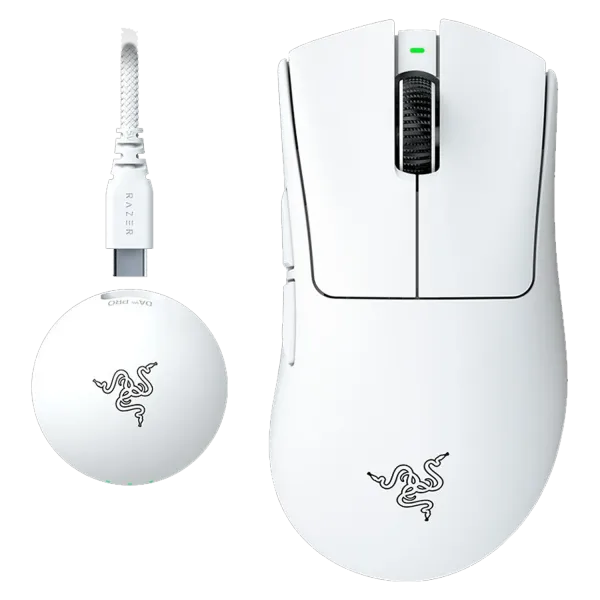 Razer Deathadder V4 Pro Wireless Mouse — 56 g, White | Evetech