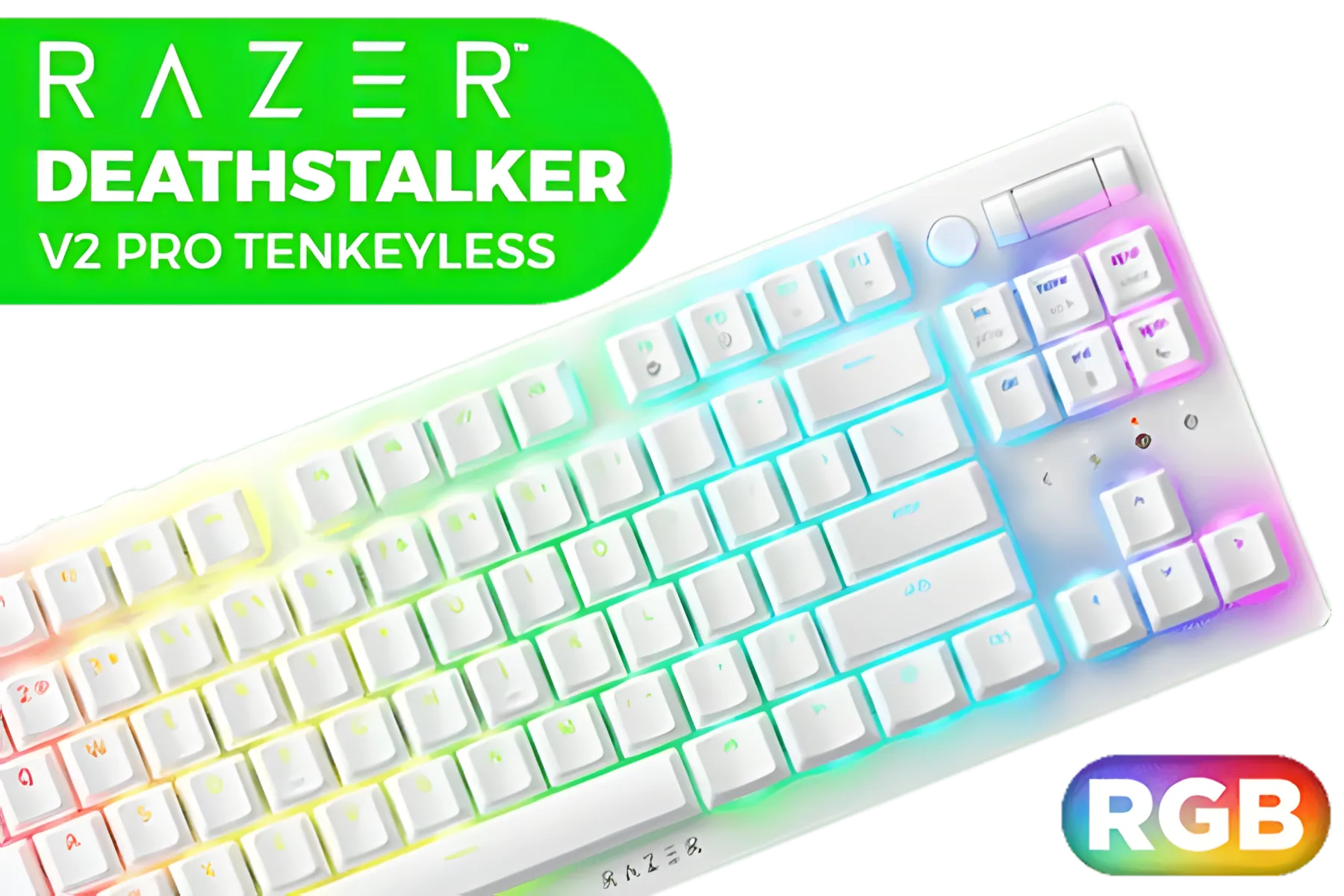 Razer Deathstalker V2 Pro Tenkeyless Optical Keyboard / 70 million keystroke lifespan / Razer Chroma™ RGB / N-key roll over / Razer™ HyperSpeed Wireless (2.4 Ghz), Bluetooth, or Type-C / RZ03-04373500-R3M1