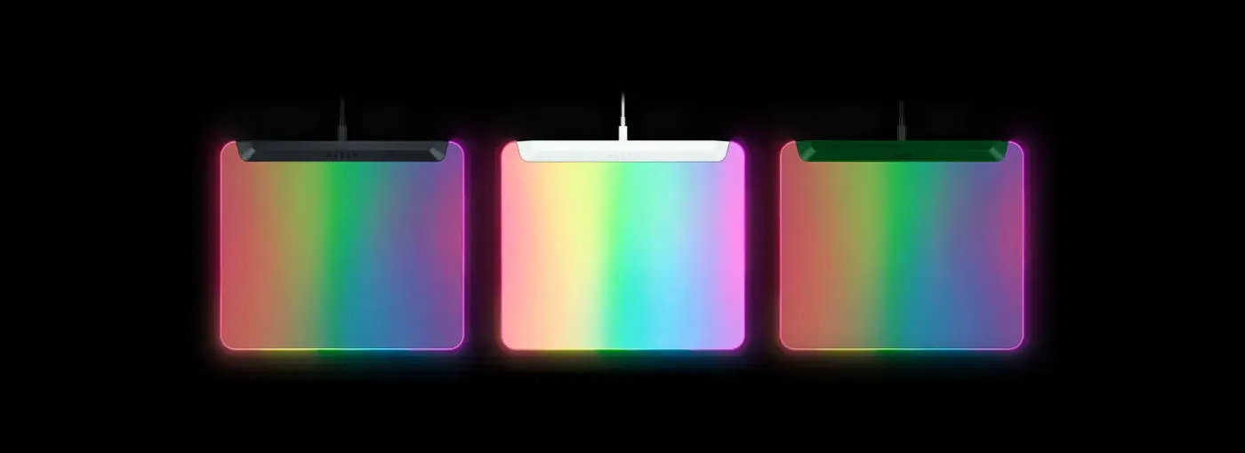 Razer Firefly V2 Pro edge-to-edge illuminated RGB gaming mousepad in Phantom Green
