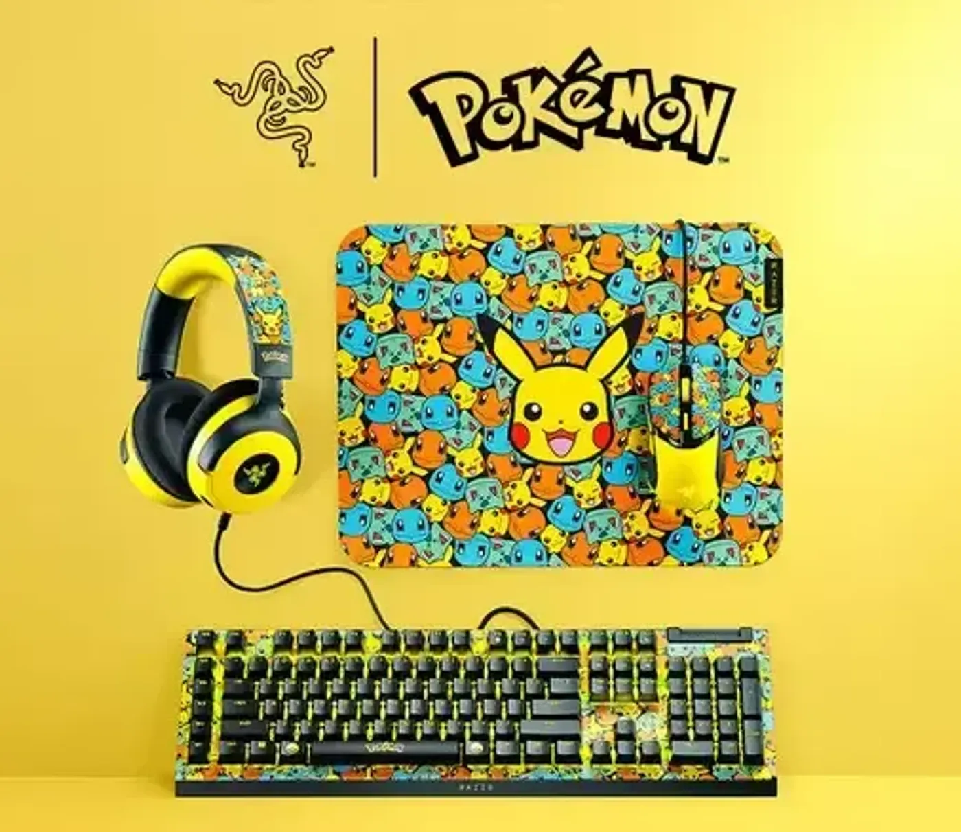 Razer Gigantus V2 Medium Pokémon Kanto Starters Edition mousepad overview