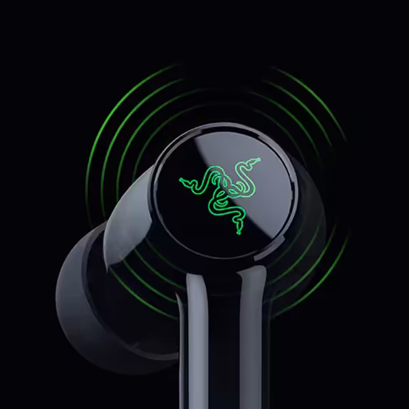 User tapping earbud for touch control functionality and audio navigation