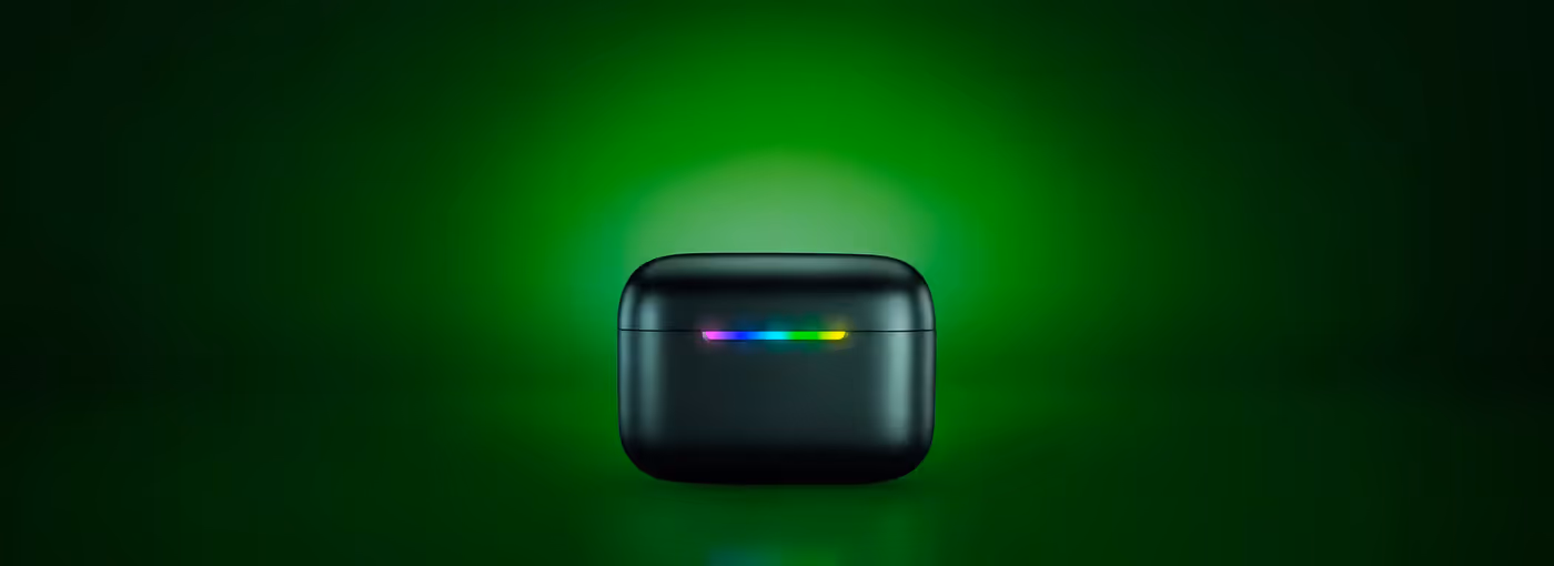HyperSpeed charging case with Razer SmartSwitch Dual Wireless technology