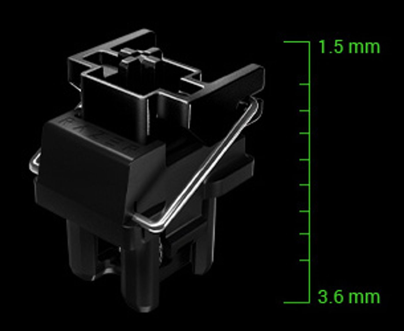 Diagram of the Huntsman V2 Analog adjustable actuation depth settings
