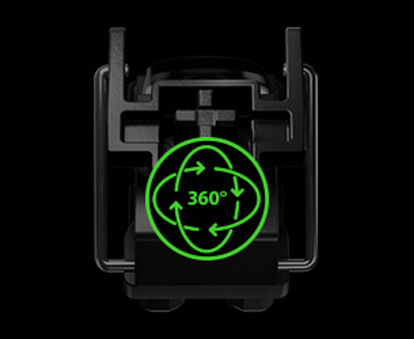 Illustration of 360-degree analog movement input on the Huntsman V2 Analog