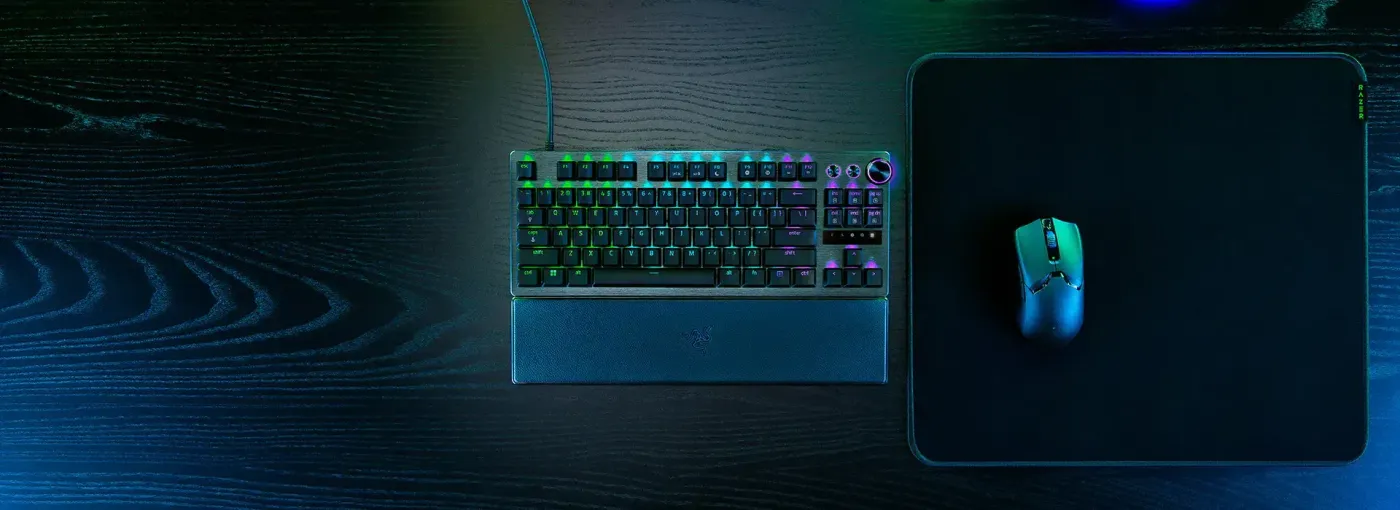 Razer Huntsman V3 Pro TKL featuring a durable aluminum top plate design