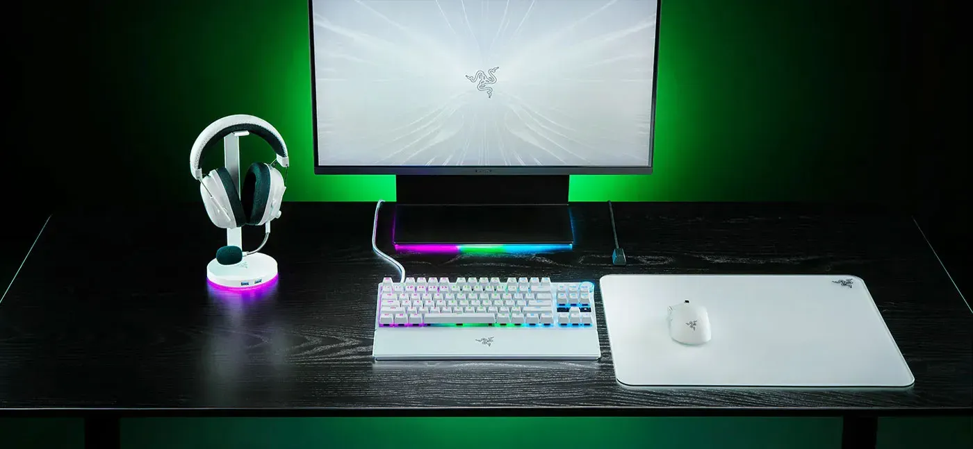 Razer Huntsman V3 Pro TKL showing aluminum top plate and compact layout