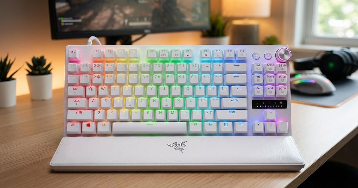 Razer Huntsman V3 Pro TKL Analogue White Gaming Keyboard