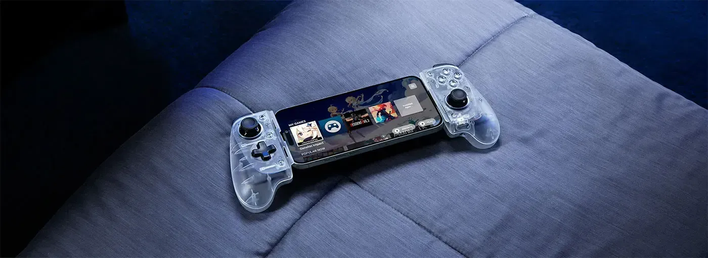 Razer Kishi V3 Phantom White controller showing its translucent shell