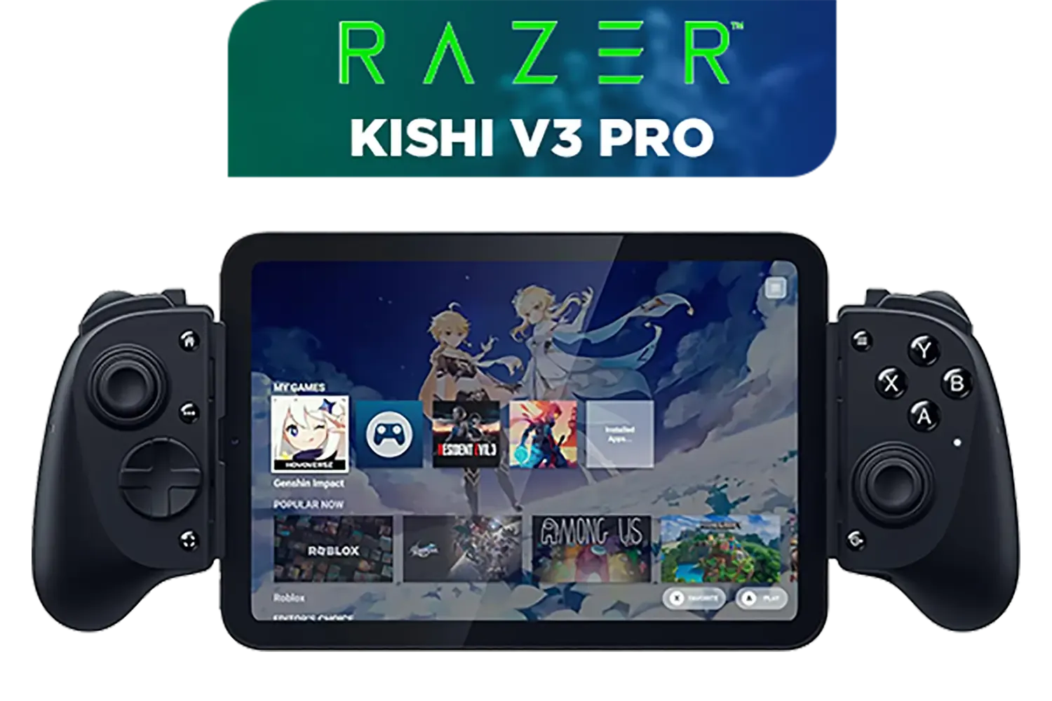 Razer Kishi V3 Pro Gaming Controller / Supports Android, iPhone & iPad Mini / Full-Sized Console-Style Controller / Fits Phones and Tablets up to 8” / Razer Sensa HD Immersive Haptics / RZ06-05460100-R3M1