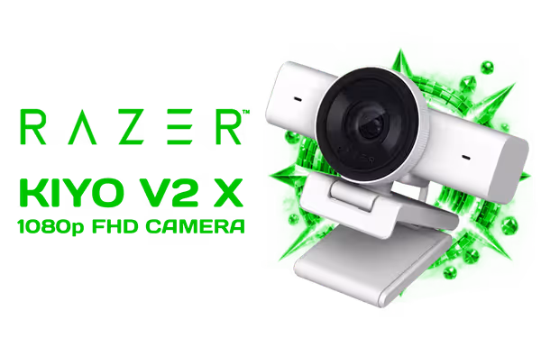Razer Kiyo V2 X 1080p FHD White Webcam with 60FPS - image 1 Razer Kiyo V2 X 1080p FHD White Webcam with 60FPS - image 1