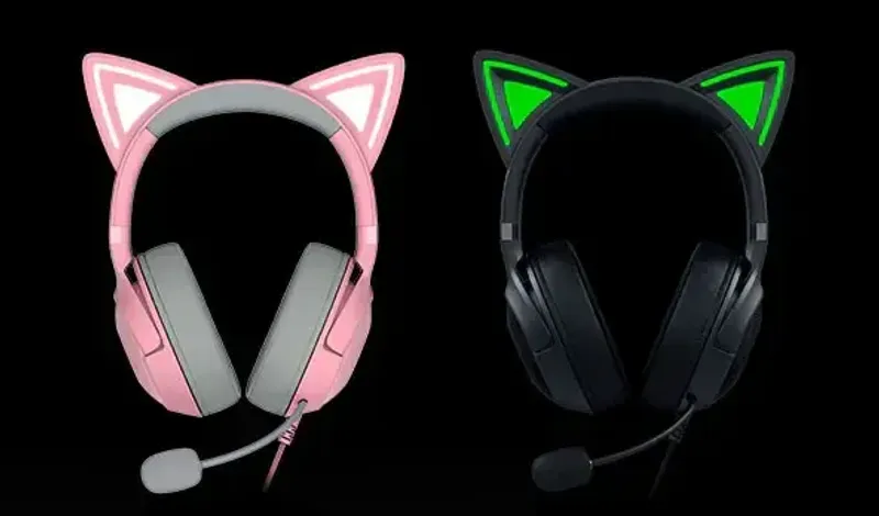 Razer Kraken Kitty V2 headset available in Quartz and Black color options