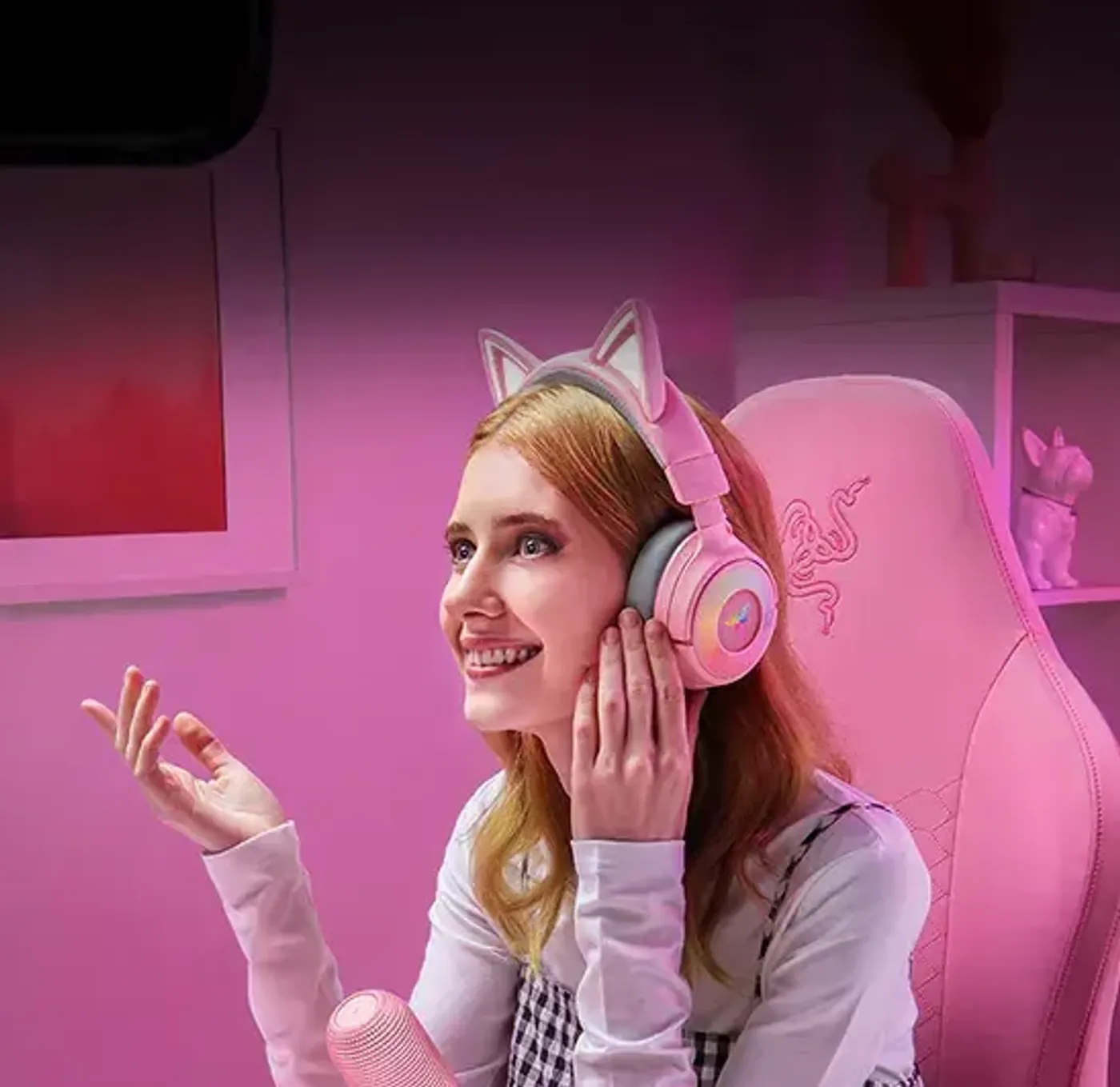 Razer Kraken Kitty V3 Pro headset featuring THX Spatial Audio technology