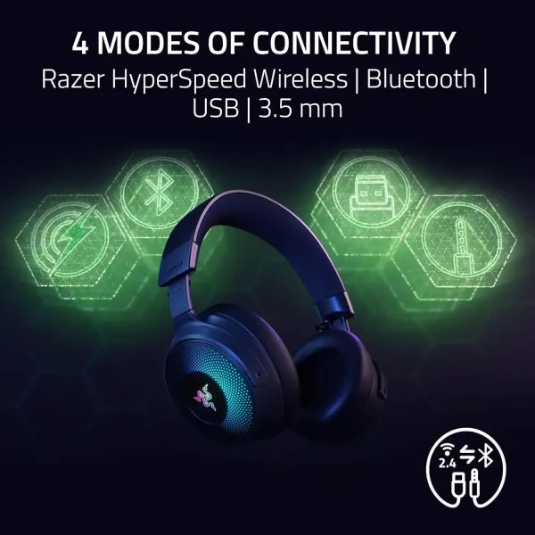 Razer Kraken V4 Pro Wireless Gaming Headset — OLED Hub, THX | Evetech
