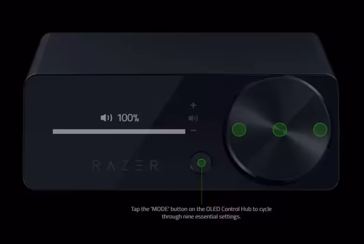 Wireless gaming headset volume control knob