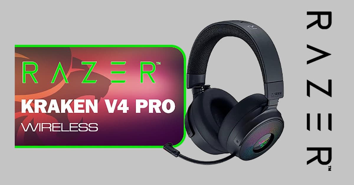 Razer Kraken V4 Pro Wireless Gaming Headset — OLED Hub, THX | Evetech