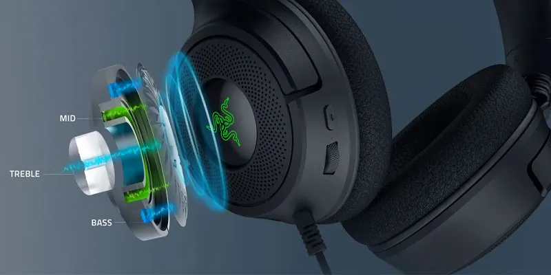 Razer Kraken V4 X Wired Gaming Headset — 40 mm Drivers, Cardioid