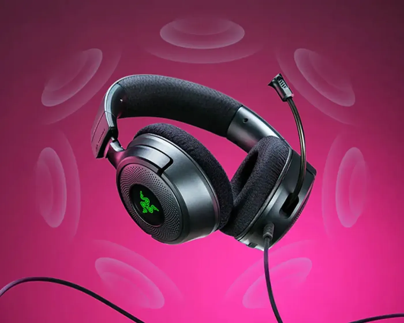 Razer Kraken V4 X headset illustrating 7.1 surround sound capabilities