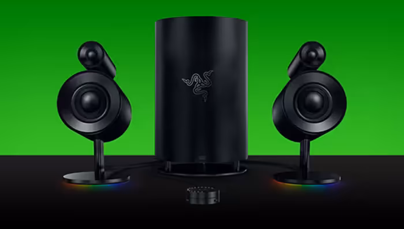 Razer Nommo Series desktop gaming speakers with full-range audio