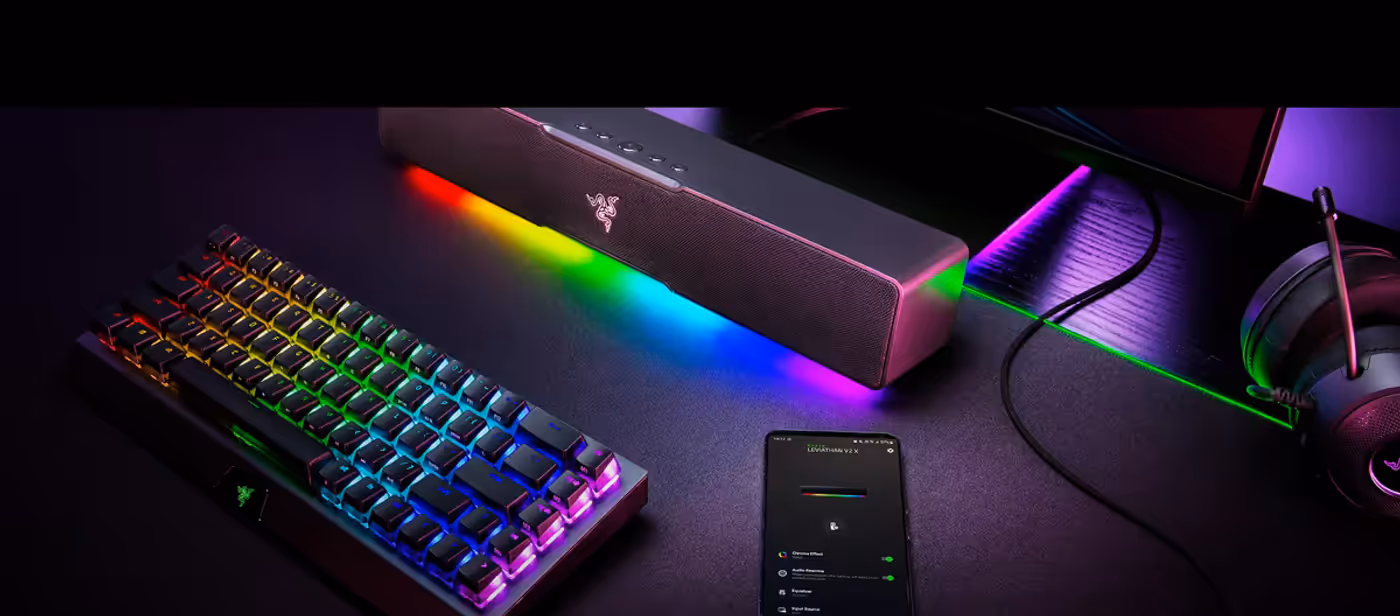Razer Leviathan V2 X wireless soundbar pairing via Bluetooth 5.0