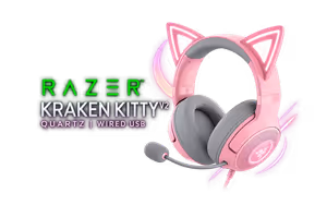 Razer Kraken Kitty V2 Wired RGB Headset - Quartz - image 1