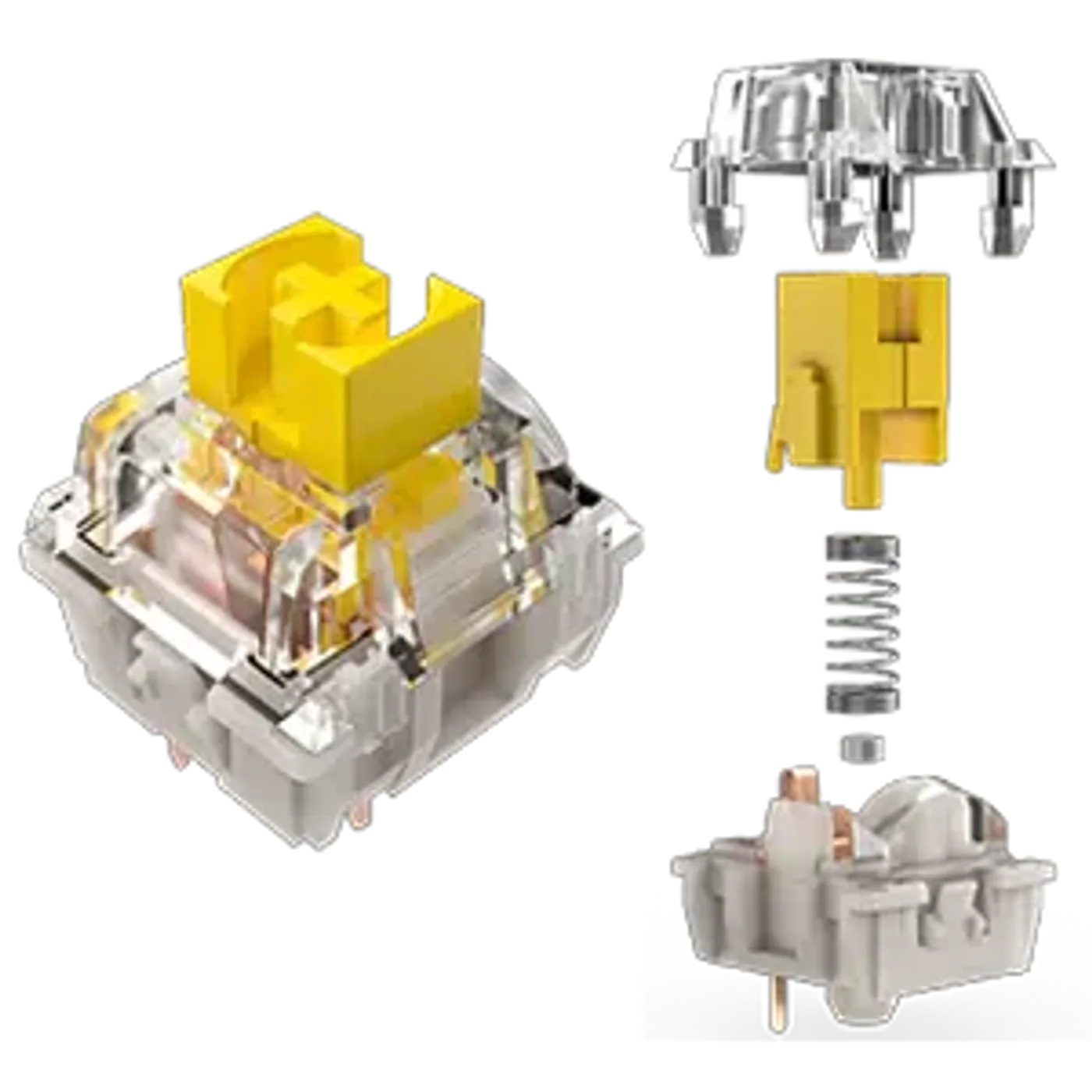 Razer Yellow Linear Mechanical Switch with sound dampeners for silent performance