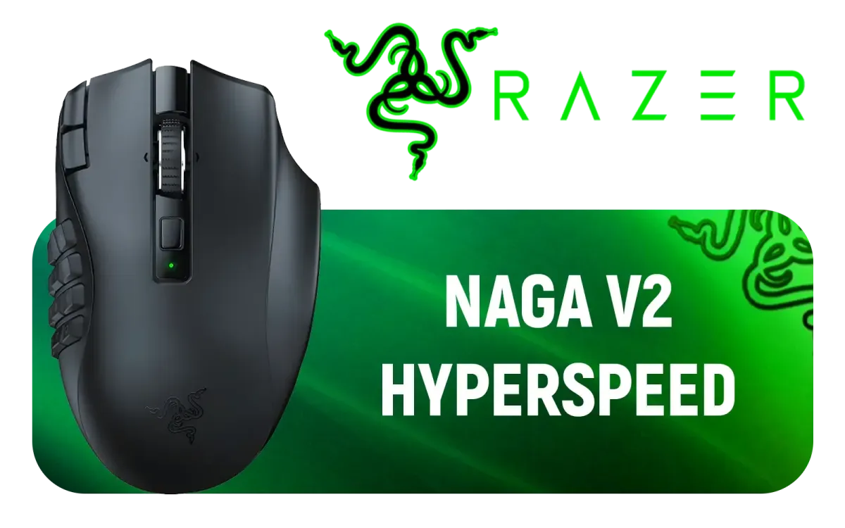 マウス・トラックボール Razer Naga V2 HyperSpeed Razer Naga V2 HyperSpeed 19-Button MMO Mouse | Evetech