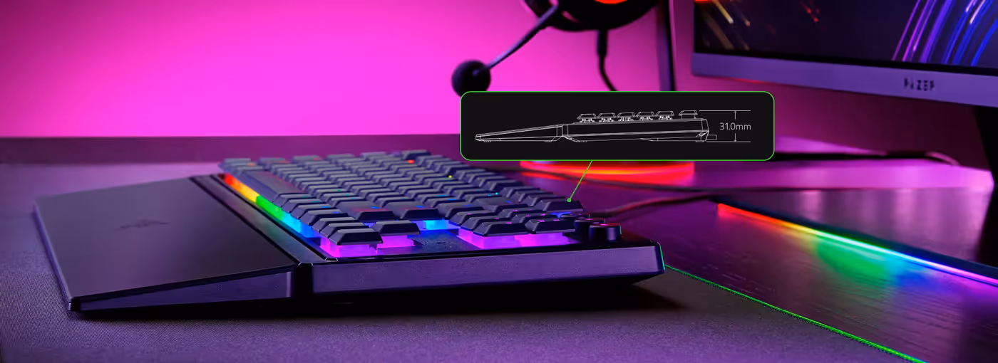 Razer Ornata V3 Tenkeyless low-profile keys for ergonomic gaming