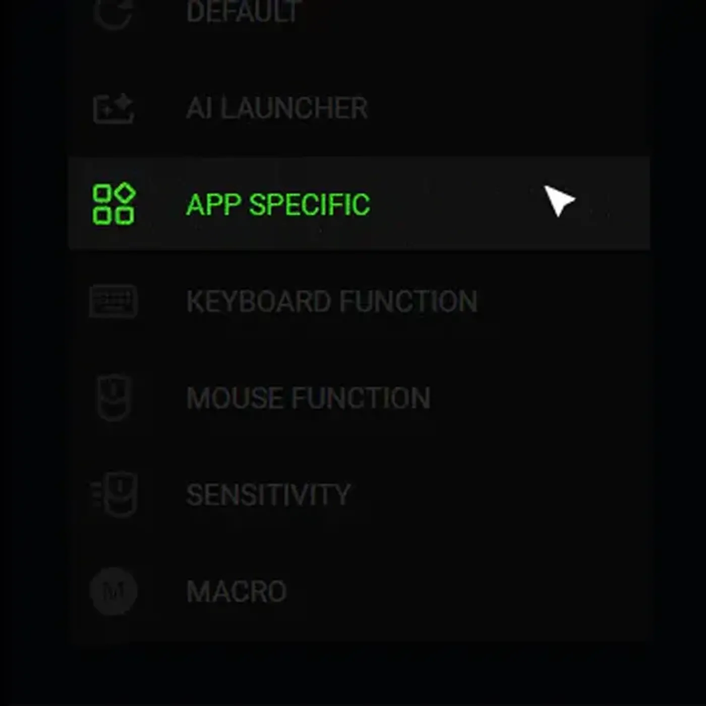 Razer Pro Click V2 Vertical Edition wireless mouse displaying customizable application shortcuts
