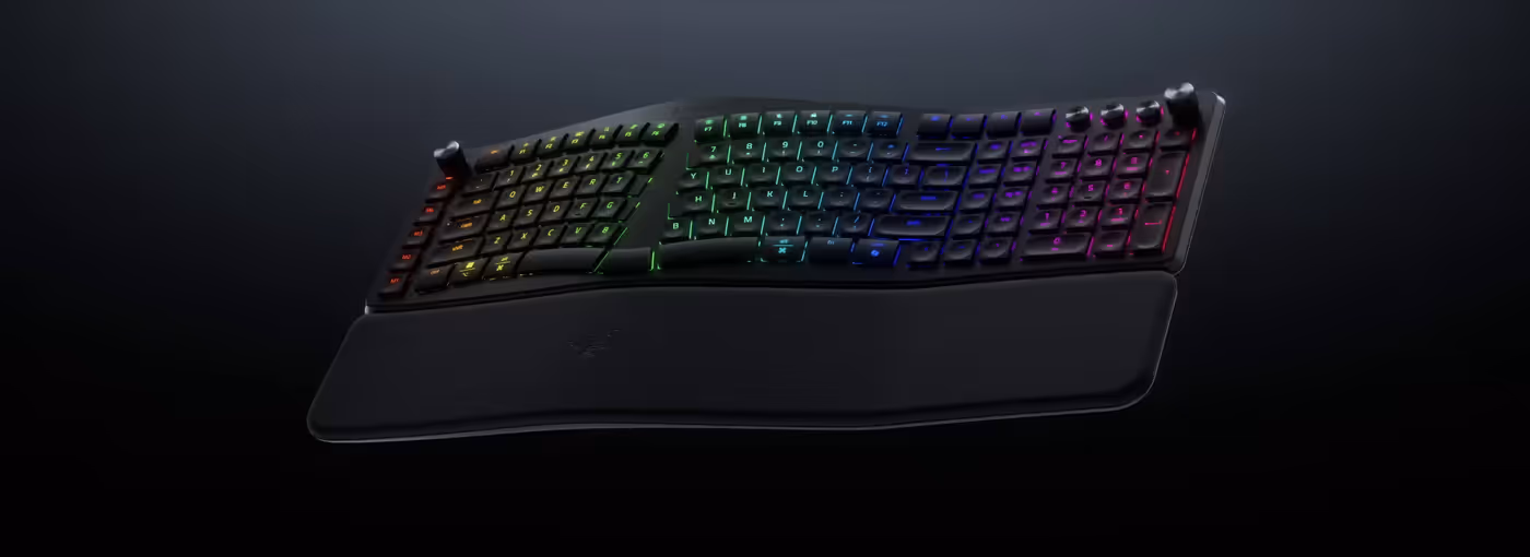 Razer Pro Type Ergo wireless split ergonomic keyboard with Razer Chroma RGB lighting