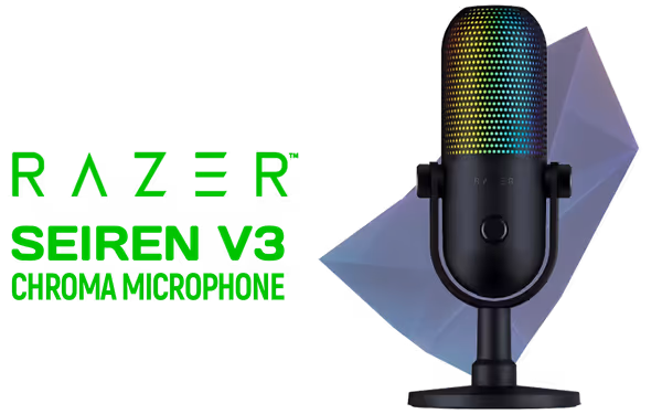 Razer Seiren V3 Chroma USB RGB Microphone (Black) - image 1 Razer Seiren V3 Chroma USB RGB Microphone (Black) - image 1