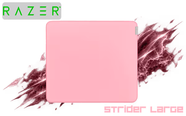 Razer Strider Large Quartz Pink Gaming Mousepad - Hybrid Surface - image 1 Razer Strider Large Quartz Pink Gaming Mousepad - Hybrid Surface - image 1