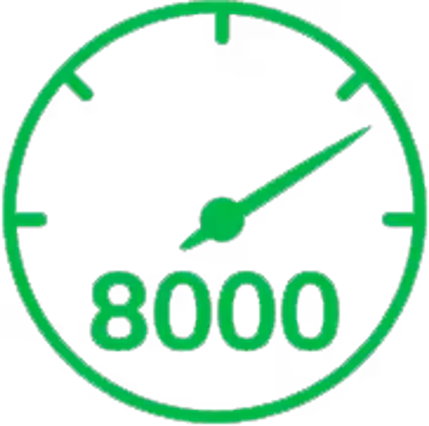 Graphic representing the ultra-fast 8000 Hz polling rate for competitive gaming