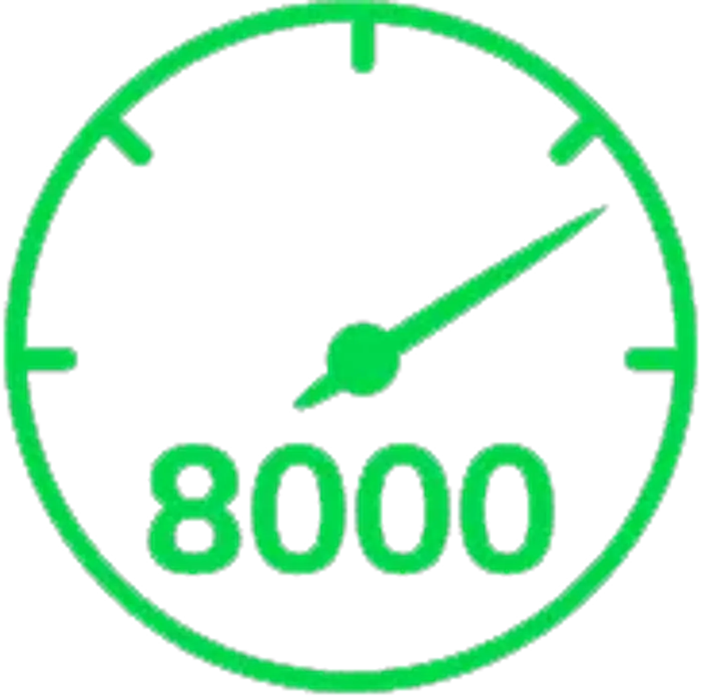 Graphic representing the ultra-fast 8000 Hz polling rate for competitive gaming