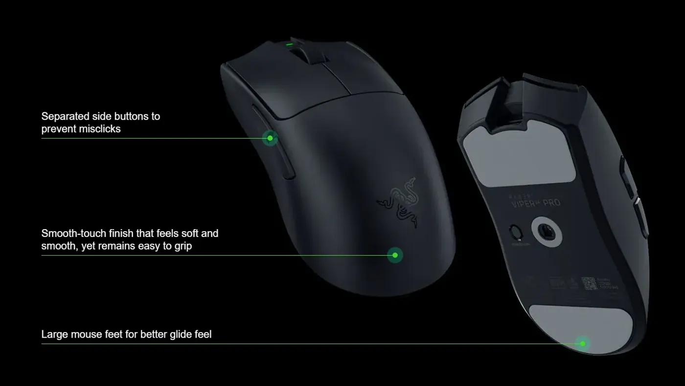 Razer Viper V4 Pro Black Wireless Gaming Mouse | Evetech