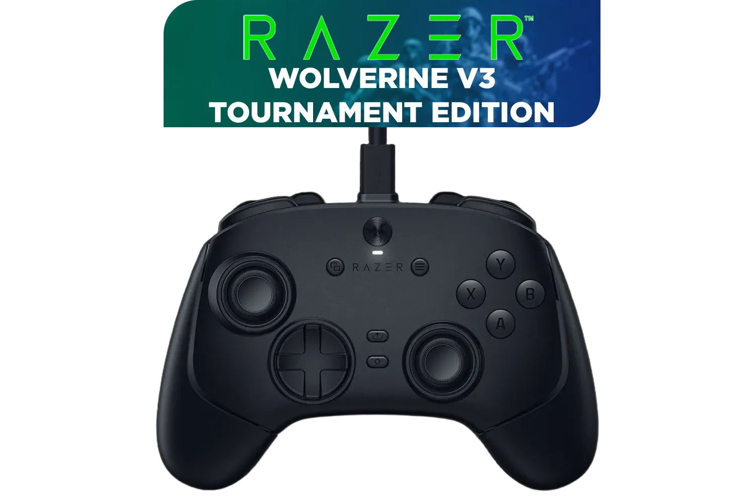 Razer Wolverine V3 Tournament Edition 8K PC Wired Controller / Hyper Polling Technology / Swappable Thumbstick  Caps / 4 Back Paddles / RZ06-05550100-R3M1